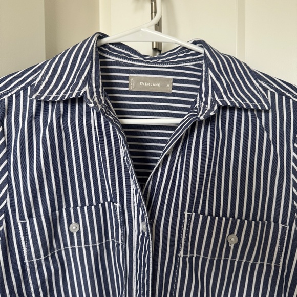 Everlane The Daytripper Button-Down Shirt Dress 100% Cotton Stripe Size XS - Picture 7 of 9